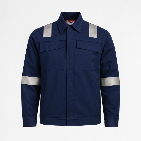 Flame-Retardant & Anti-Static Jacket with Reflective Strips 260g/m² - FOR WEAR