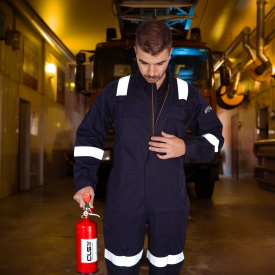 Flame-Retardant & Anti-Static Coverall with Reflective Strips 260g/m² - FOR WEAR